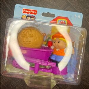 Fisher-Price Purple Wheelbarrow Play Set with Orange-Haired Figure
